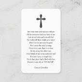 Carte de prière photo pour célébrer la vie (Dos)