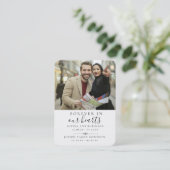 Carte de prière photo pour les funérailles commémo (Debout devant)