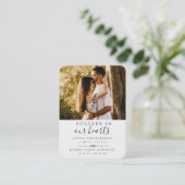 Carte de prière photo pour les funérailles commémo (Debout devant)