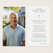 Carte de prière photo Psaume funéraire de Croix re (Devant & derrière)