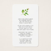 Carte de prière photo Rose bleu rose Sympathy Flor (Dos)