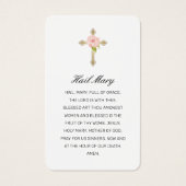 Carte de prière photo Rose bleu rose Sympathy Flor (Dos)