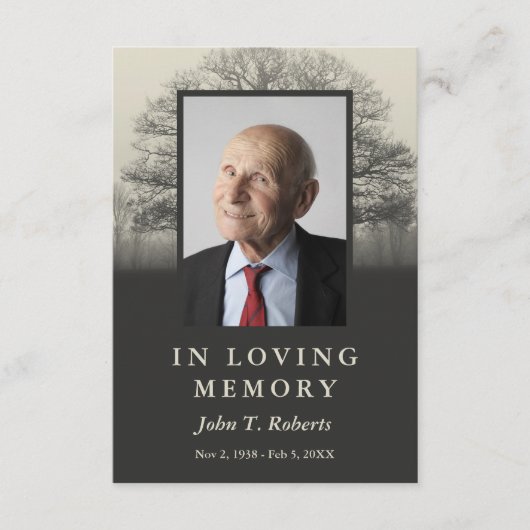 Carte de prière photo Silhouette Arbre (Devant)