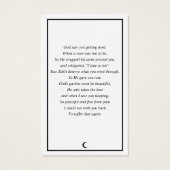 Carte de prière photo Sympathy (Dos)