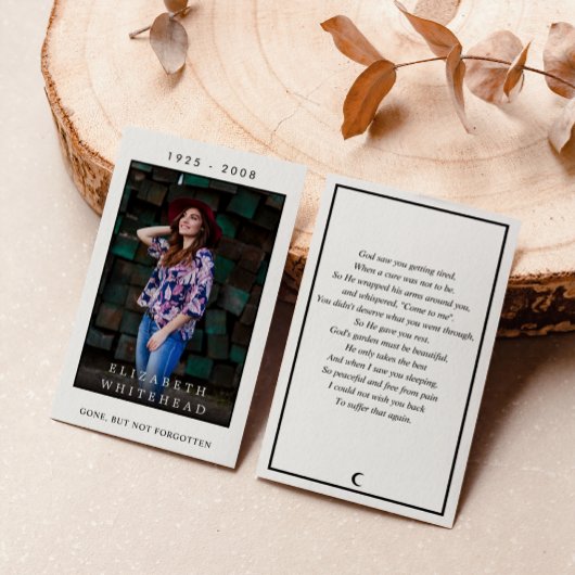 Carte de prière photo Sympathy