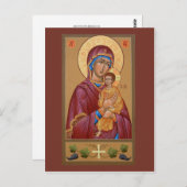 Carte de prière Pimen Mère de Dieu (Devant / Derrière)