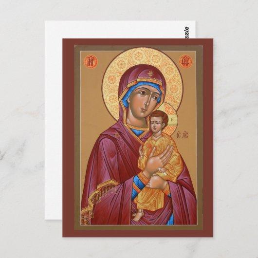 Carte de prière Pimen Mère de Dieu (Devant / Derrière)