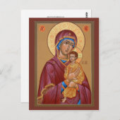 Carte de prière Pimen Mère de Dieu (Devant / Derrière)