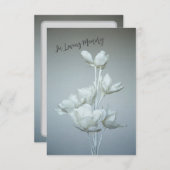 Carte de prière plate (Devant / Derrière)