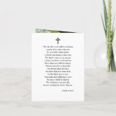 Carte de prière pliée avec photo simple de mémoria (Dos)