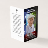 Carte de prière pliée du drapeau américain (Outside)