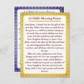 Carte de prière pour enfants orthodoxes (Devant / Derrière)