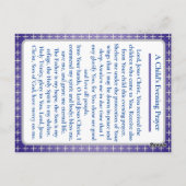 Carte de prière pour enfants orthodoxes (Dos)