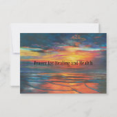 Carte de prière pour la guérison et la santé (Dos)