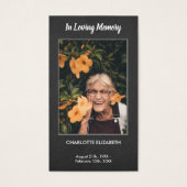 Carte de prière pour la photo commémorative des fu (Devant)