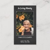 Carte de prière pour la photo commémorative des fu (Devant)