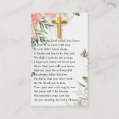 Carte de prière pour la photo de couleur rose bota (Dos)