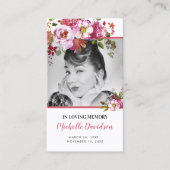 Carte de prière pour la photo florale rose (Devant)