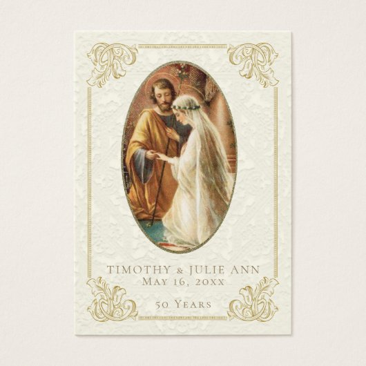 Carte de prière pour l'anniversaire du Mariage cat (Devant)