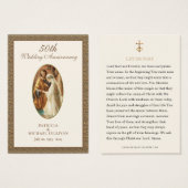 Carte de prière pour l'anniversaire du Mariage cat (Devant & derrière)