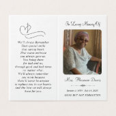 Carte de prière pour le dossier photo commémoratif (Outside Unfolded)