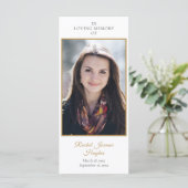 Carte de prière pour les funérailles (Debout devant)