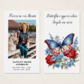 Carte de prière pour les funérailles florales papi (Devant & derrière)