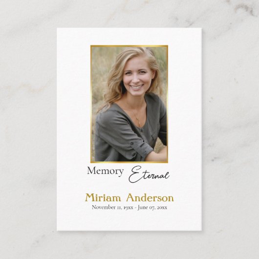 Carte de prière pour les funérailles orthodoxes si (Devant)