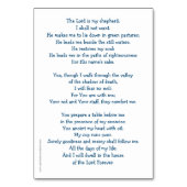Carte de prière Psalm 23 (Dos)