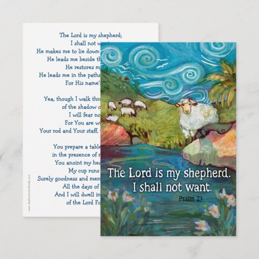 Carte de prière Psalm 23 (Devant / Derrière)