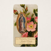 Carte de prière religieuse Guadalupe Marie (Devant)