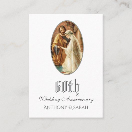 Carte de prière religieuse pour le 60e anniversair (Devant)