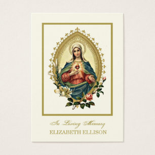 Carte de prière religieuse pour les funérailles de