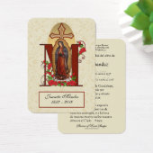Carte de prière religieuse Rose Vierge espagnole (Bureau)