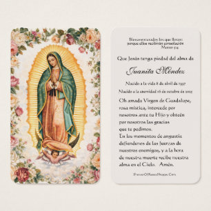 Carte de prière religieuse sainte Vierge Marie esp