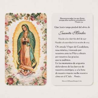 Carte de prière religieuse sainte Vierge Marie esp