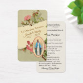 Carte de prière religieuse Vierge espagnole (Bureau)