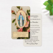 Carte de prière religieuse Vierge espagnole (Bureau)