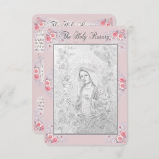 Carte de prière Rosary avec mon dessin original