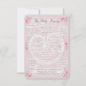 Carte de prière Rosary avec mon dessin original (Dos)