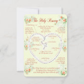 Carte de prière Rosary avec mon oeuvre originale (Dos)