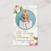 Carte de prière Rosy Blush Photo (Devant)