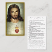 Carte de prière Sacré-Coeur (Devant / Derrière)