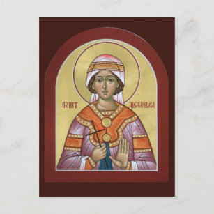 Carte de prière Saint Alexandra