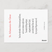 Carte de prière Saint Athanasius (Dos)