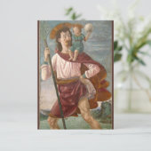Carte de prière Saint Christopher Patron Saint de  (Debout devant)