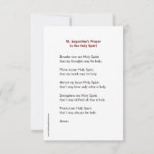 Carte de prière Saint-Esprit (Dos)