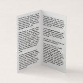 Carte de prière Saint François d'Assise (Intérieur)