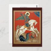 Carte de prière Saint George (Devant / Derrière)