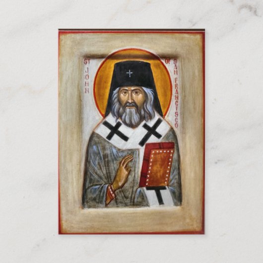 Carte de prière Saint Jean de Shanghai et San Fran (Devant)